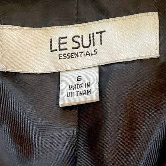 Le Suit Essential Women's Blazer Sz 6 Blue Tweed Three-Button Jacket - Picture 7 of 8